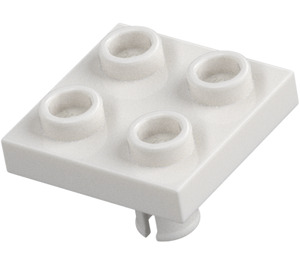 LEGO Hvit Plate 2 x 2 med Bunn Stift (Ingen hull) (2476 / 48241)