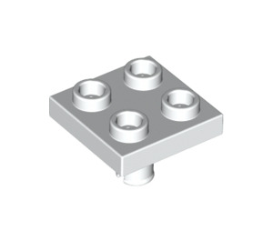 LEGO Weiß Platte 2 x 2 mit Unterseite Stift (Keine Löcher) (2476 / 48241)