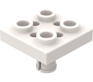 LEGO White Plate 2 x 2 with Bottom Pin (Small Holes in Plate) (2476)