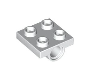 LEGO Weiß Platte 2 x 2 mit Loch ohne untere Kreuzstütze (2444)