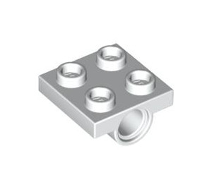 LEGO White Plate 2 x 2 with Hole without Underneath Cross Support (2444)