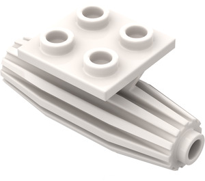 LEGO blanc assiette 2 x 2 avec Moteur d'avion (4229)