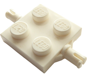 LEGO Wit Plaat 2 x 2 met Twee Wiel Holders (4600 / 67687)