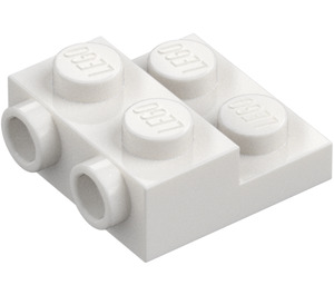 LEGO Blanc assiette 2 x 2 x 0.7 avec 2 Tenons sur Côté (4304 / 99206)