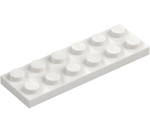 LEGO Valkoinen Levy 2 x 6 (3795)