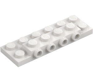 LEGO Vit Platta 2 x 6 x 0.7 med 4 Knoppar på Sida (72132 / 87609)