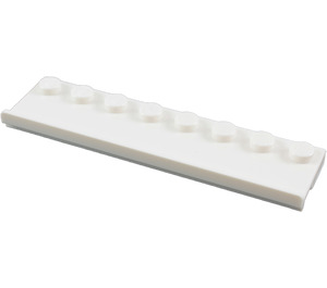 LEGO White Plate 2 x 8 with Door Rail (30586)