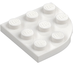 LEGO Wit Plaat 3 x 3 Rond Hoek (30357)