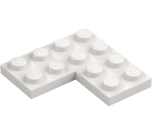 LEGO Hvit Plate 4 x 4 Hjørne (2639)