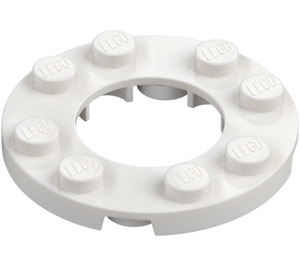 LEGO White Plate 4 x 4 Round with Cutout (11833 / 28620)