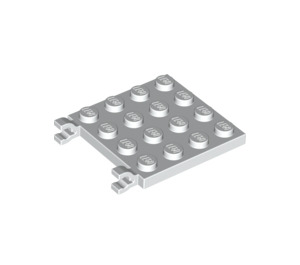 LEGO White Plate 4 x 4 with Clips (Gap in Clips) (47998)