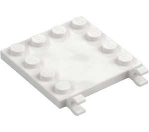 LEGO Bianco Piastra 4 x 4 con Clips (Senza spazio tra le clips) (11399)