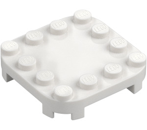 LEGO White Plate 4 x 4 x 0.7 with Rounded Corners and Empty Middle (66792)