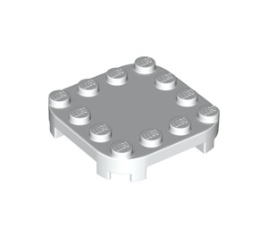 LEGO Wit Plaat 4 x 4 x 0.7 met Afgeronde hoeken en Empty Middle (66792)