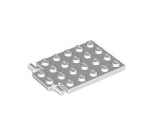 LEGO blanc assiette 4 x 6 Trap Porte Charnière plate (92099)