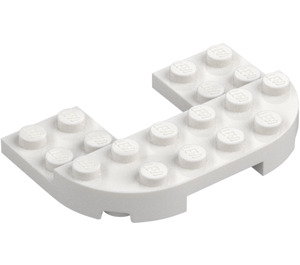 LEGO Weiß Platte 4 x 6 x 0.7 mit Abgerundete Ecken (89681)