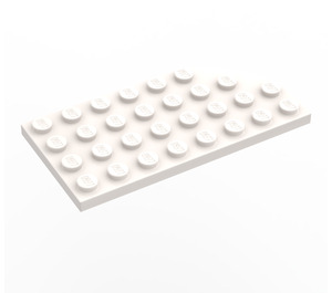 LEGO White Plate 4 x 8 Round Wing Curved Right