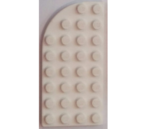 LEGO blanc assiette 4 x 8 Rond Aile Incurvé Droite avec Waffle Bas