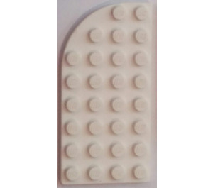 LEGO Blanc assiette 4 x 8 Rond Aile Incurvé Droite avec Waffle Bas