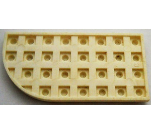 LEGO blanc assiette 4 x 8 Rond Aile La gauche avec Waffle Bas