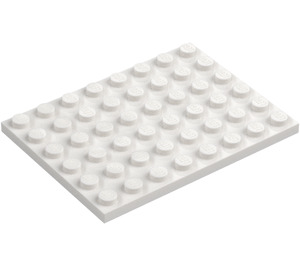 LEGO White Plate 6 x 8 (3036)