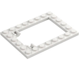 LEGO White Plate 6 x 8 Trap Door Frame Flush Pin Holders (92107)