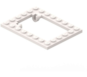 LEGO Valkoinen Levy 6 x 8 Trap Ovi Kehys Upotetut tapinpidikkeet (30041)