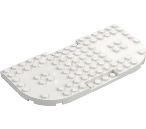 LEGO White Plate 8 x 16 x 0.7 with Rounded Corners (74166)