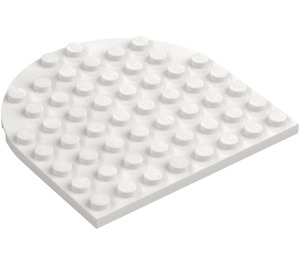 LEGO White Plate 8 x 8 Round Half Circle (41948)