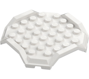 LEGO Weiß Platte 8 x 8 mit Cut Ecken und Erhoben Feet (67929)