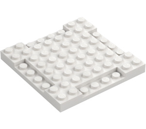 LEGO Weiß Platte 8 x 8 x 0.7 mit Cutouts (2628)