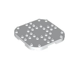 LEGO White Plate 8 x 8 x 0.7 with Rounded Corners (66790)