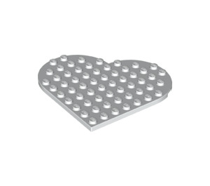 LEGO White Plate 9 x 9 Round Heart (65486)