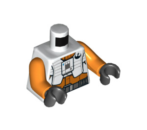 LEGO White Poe Dameron Minifig Torso (973 / 76382)