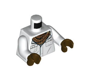 LEGO Blanco Poe Dameron con Blanco Camisa Minifigura Torso (973 / 76382)