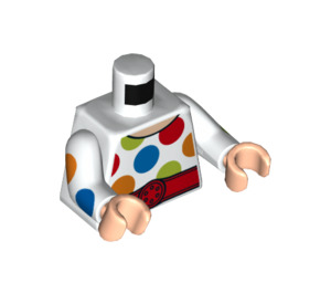 LEGO Wit Polka-Dot Man Minifiguur Torso (973 / 76382)