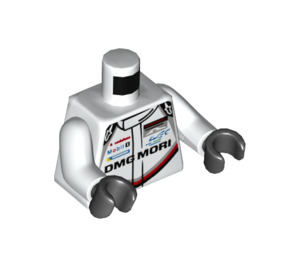 LEGO Bianco Porsche DMG Mori Racing Autista Minifigure Busto (973 / 76382)