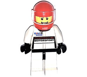 LEGO Blanco Porsche Conductor Minifigura