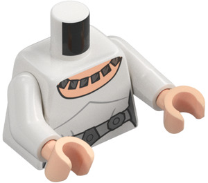 LEGO hvid Prinsesse Leia med Celebration Påklædning med Nederdel Minifig Torso (973 / 76382)