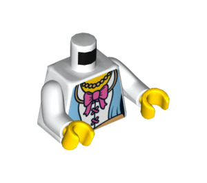 LEGO White Princess Torso with Large Pink Bow (973 / 76382)