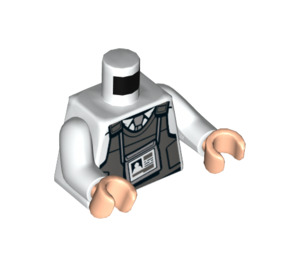 LEGO Bianco Prison Guardia Minifigure Busto (973 / 76382)