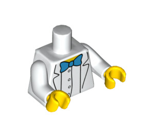 LEGO hvid Professor Frink Minifig Torso (973 / 88585)