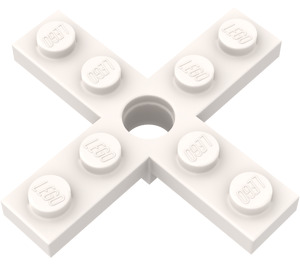 LEGO White Propeller 4 Blade 5 Diameter with Rotor Holder (3461)