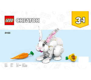 LEGO Weiß Hase 31133 Instructions