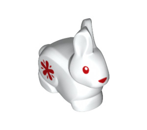 LEGO Weiß Hase mit rot Features (75491)