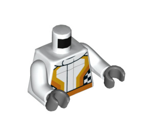 LEGO Weiß Racer Minifigur Torso (973 / 76382)