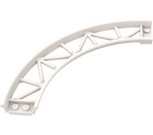 LEGO White Rail 13 x 13 Curved with Edges (25061)