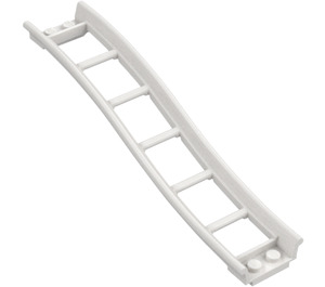 LEGO White Rail 2 x 16 x 3 Bow Inverted with 3.2 Shaft (34738)