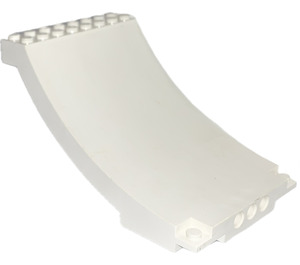 LEGO White Ramp Curved 8 x 12 x 6 (43085)