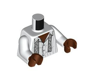 LEGO White Ray Arnold Minifig Torso (973 / 76382)